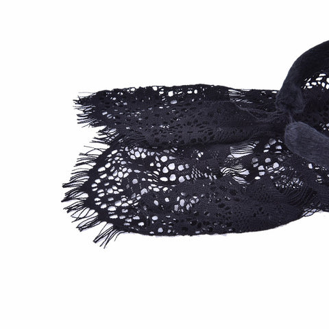 Black Lace Ear Headband