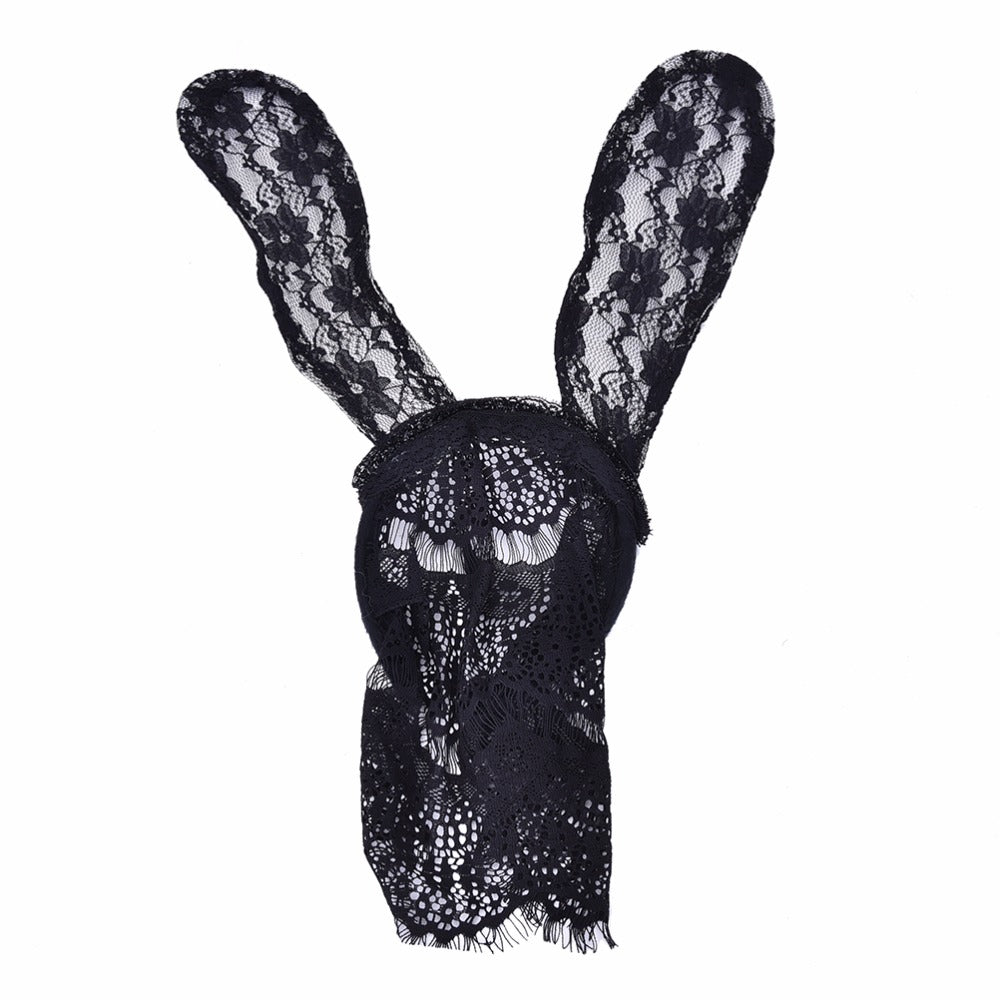 Black Lace Ear Headband