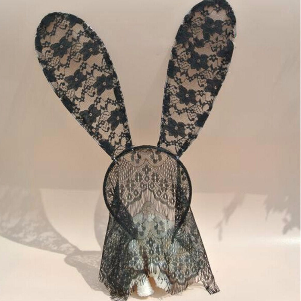 Black Lace Ear Headband