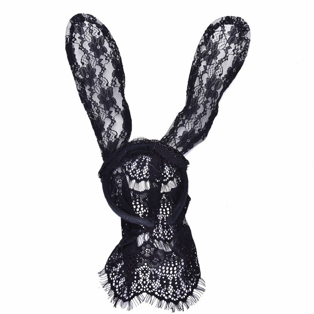 Black Lace Ear Headband
