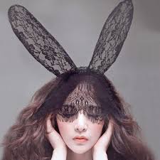 Black Lace Ear Headband