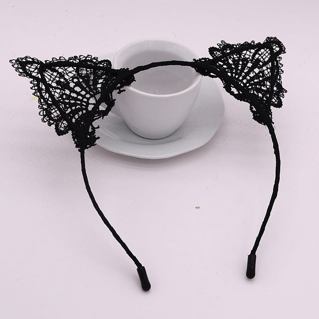 Fashion Lace Cat Headband