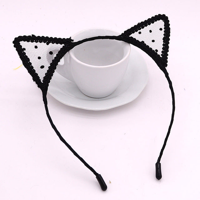 Fashion Lace Cat Headband