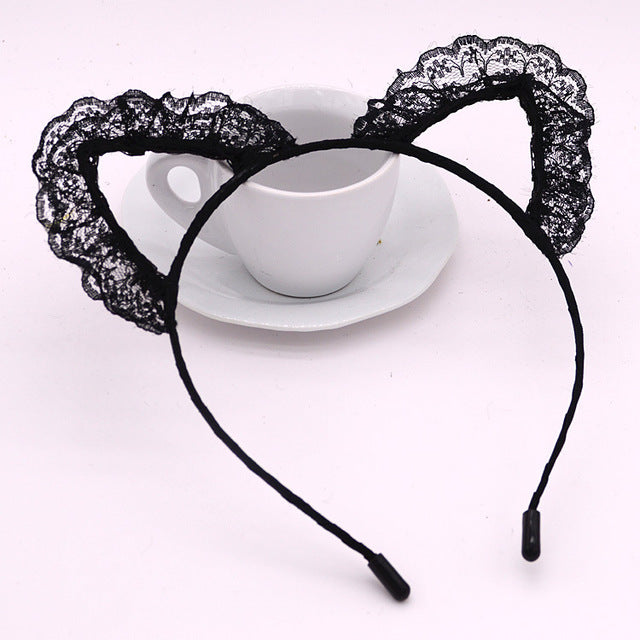 Fashion Lace Cat Headband