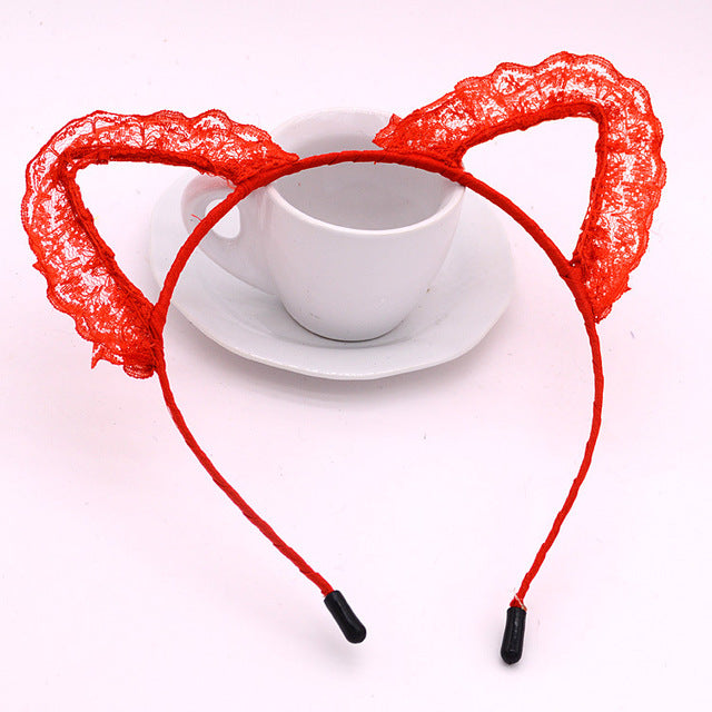 Fashion Lace Cat Headband